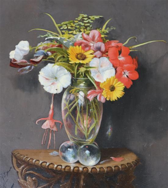 Still life oil- Flowers, H